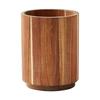 Wooden Kitchen Utensil Holder 16.5cm 360° Rotatable Large Fork Organizer Rotating Rustic Tableware Storage Shelf