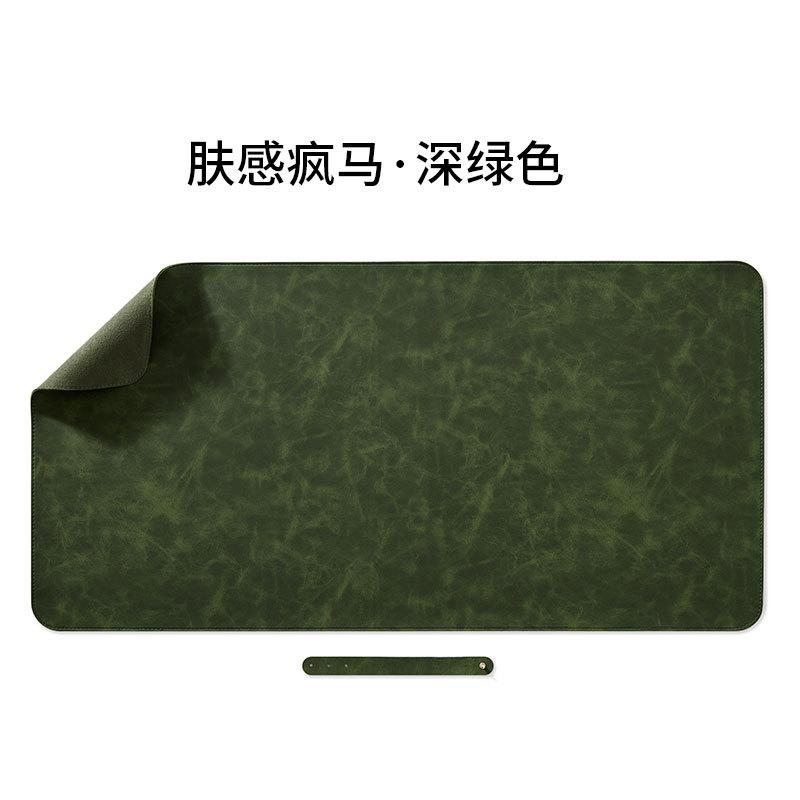 Crazy Horse Pu Leather Desk Mat Mouse Mat Customized Oversized Computer Office Desk Mat Leather Writing Desk Desk Mat