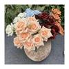 Sophisticated Faux Rose Arrangement For Wedding Venue Table Centerpiece