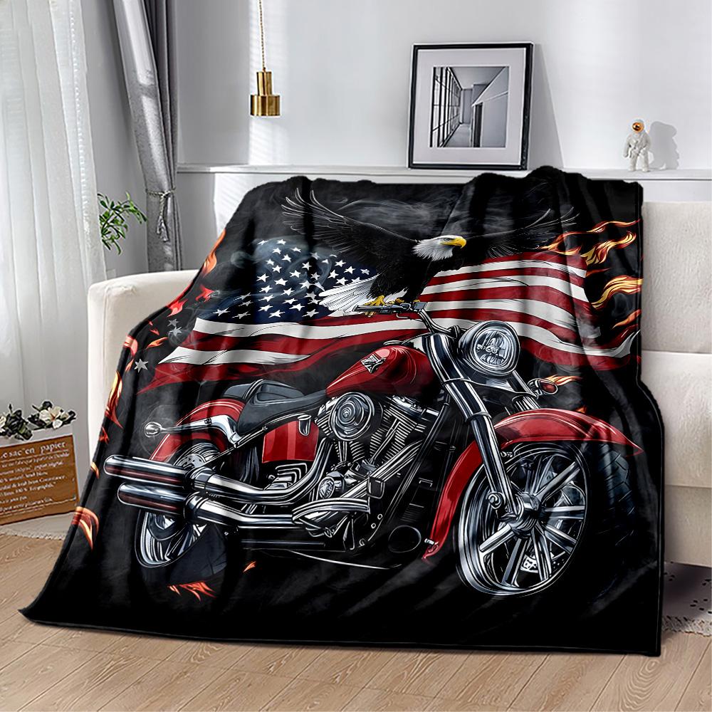 Motocross Adventure Sport Flannel Blanket - Soft and Suitable for Sofas, Beds, Offices, Travel, All Seasons, and The Best Gift for The Holidays.