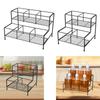 Syrup Bottle Display Stand Wine Rack for Bar Metal Storage Shelves Seasoning Organizer Spice Rack for Cabinet Cafe Countertop