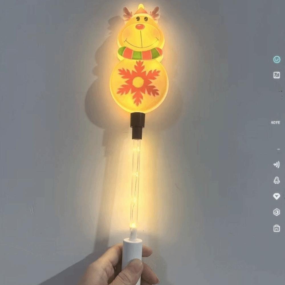 Santa Claus Handheld Glow Stick Tree Christmas Decoration Lights Light Up Wand Outdoor Party