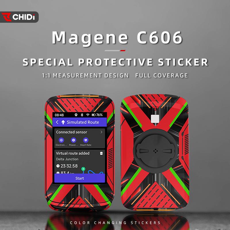 Для Magene C606 GPS-велокомпьютера декоративная наклейка на сенсорный экран Водонепроницаемая и устойчивая к царапинам Персональные варианты доступны