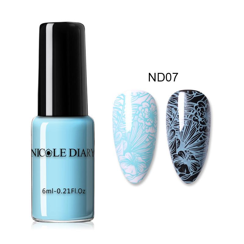 6 мл Гель-лак для ногтей Штамповочная краска Гибридный лак УФ-лаки для ногтей Маникюрная пластина для штамповки ногтей