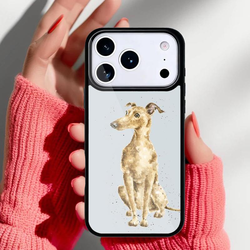 Чехол для телефона с борзой для iPhone 17 16 15 14 13 Pro Max Задняя крышка для 12 11 Pro Coque