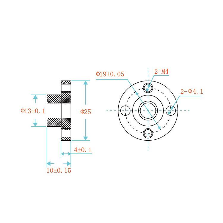 LINK 3D-принтер с ЧПУ POM T8X/Y Ось Трапецеидальная Гайка Аксессуары для Prusa I3 MK2/MK3