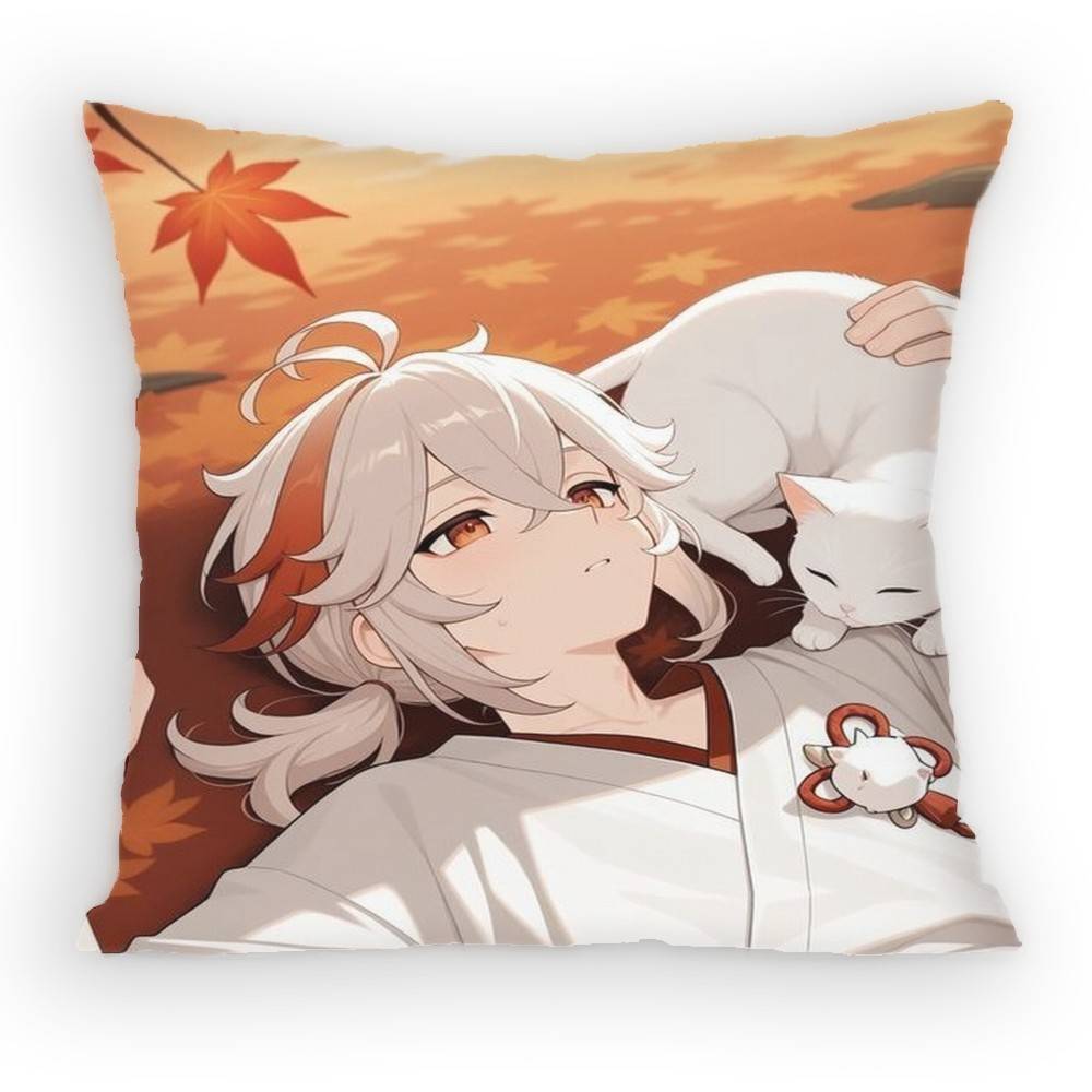 Kaedehara Kazuha Pillow Case Antidustmite Pillowcase Invisible zipper silky Sofa cushion cover for bedroom