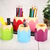 1Pcs Pencil Shaped Make Up Brush Pen Holder Pot Office Stationery Storage Organizer School Supplies for Kids Cute Pens Holder