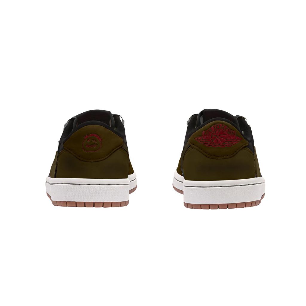 Travis Scott X Jordan Air Jordan 1 Vintage Basketball Shoes Unisex Low Top Black DZ4137-700(Team1142-)