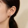 Серьги-крестики S925 с полным микро-закрепкой бриллиантами - Модные, Легкая роскошь, Универсальные серьги