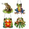 Лягушка-ловец солнца 2D акриловая лягушка подвесное украшение на окно лягушка настенный декор ловец солнца подарок на новоселье для любителей лягушек