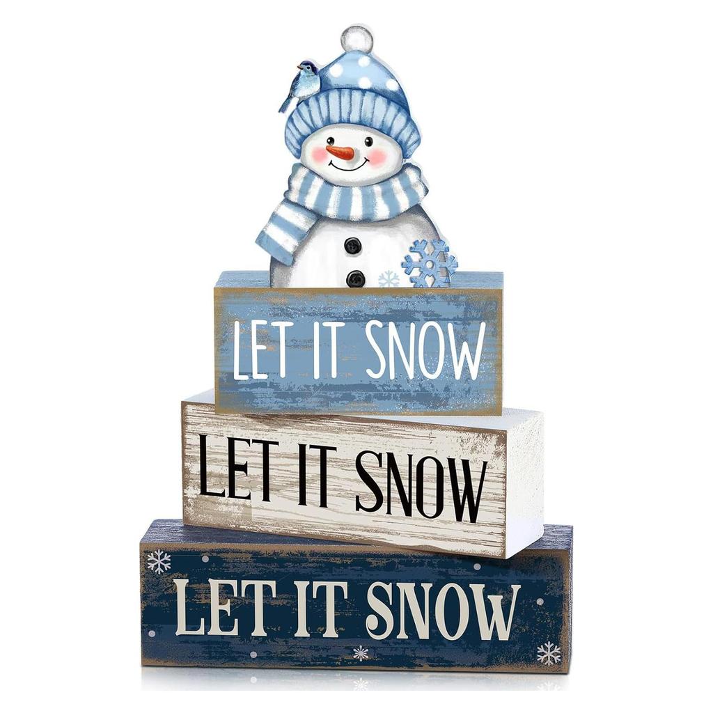 4Pcs Football Table Decorations Football Tiered Tray Decor Sport Game Centerpiece Sign Decorative Rugby Stack Block Gift for Fans Club Tailgate