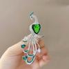 Elegant Crystal Peacock Brooches for Women Lady Beautiful Big Bird Animal Party Casual Brooch Pins Gifts