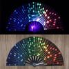 Kung Fu Fan Uv Ink Printing Fluorescent Fan Bamboo Bone Folding Fan For Festival Dance Party
