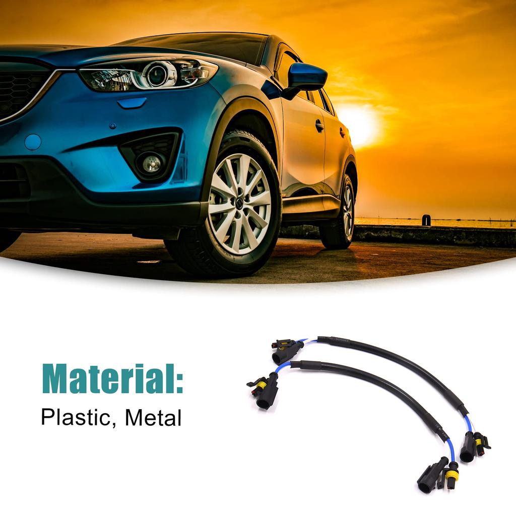 ACROPIX Car HID Xenon Extension High Voltage Wire Cable Wire Harness Length 35cm Black 2pcs