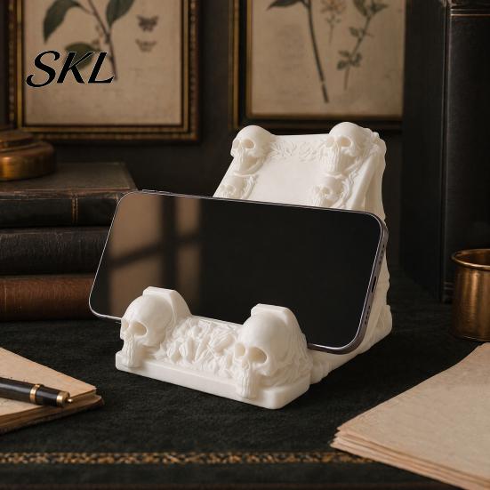 Versatile Mobile Holder 3D Printed Skeleton Phone Holder, Universal Stand, Decorative Stand Support, Creative Skulls for All Models Adjustable
