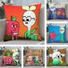 Аниме Еда A-Яблоко и Лук Наволочка Плюшевая Ткань Мягкая Двусторонняя Печать Дом Диван Высококачественная Наволочка Декоративная