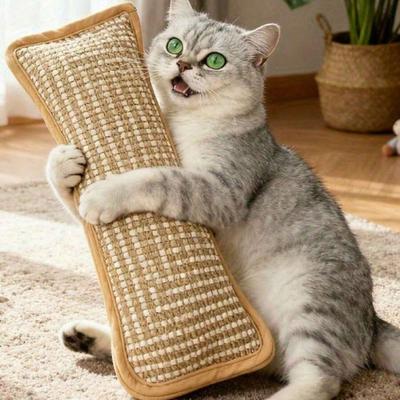 1 шт. Сизалевая когтеточка для кошек, Подушка-игрушка для кошек, Интерактивная когтеточка и жевательная игрушка для кошек
