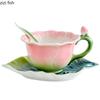 Rose Ceramic Mug Porcelain Mug Simulated Flower Shape Tea Set Petaled Teapot Butterfly Bud Cup Coffee Cups Cups and Mugs Set