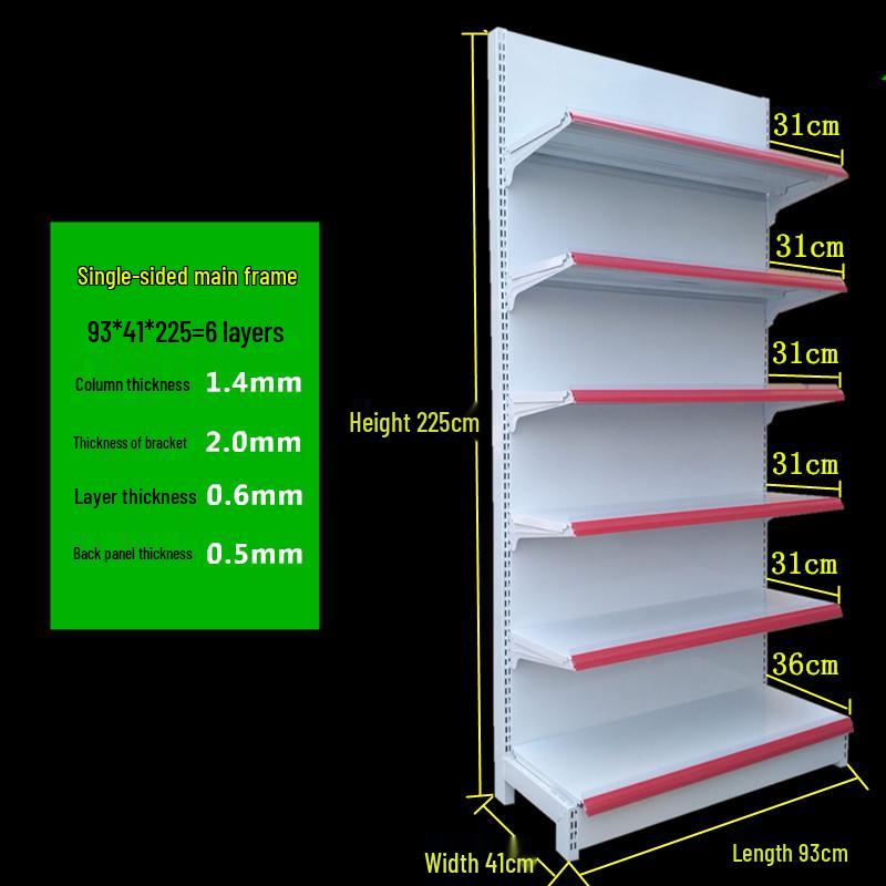 Reinforced Multi-Layer Display Rack for Snacks, Stationery, and Convenience Items - Single/Double-Sided for Supermarkets and Pharmacies