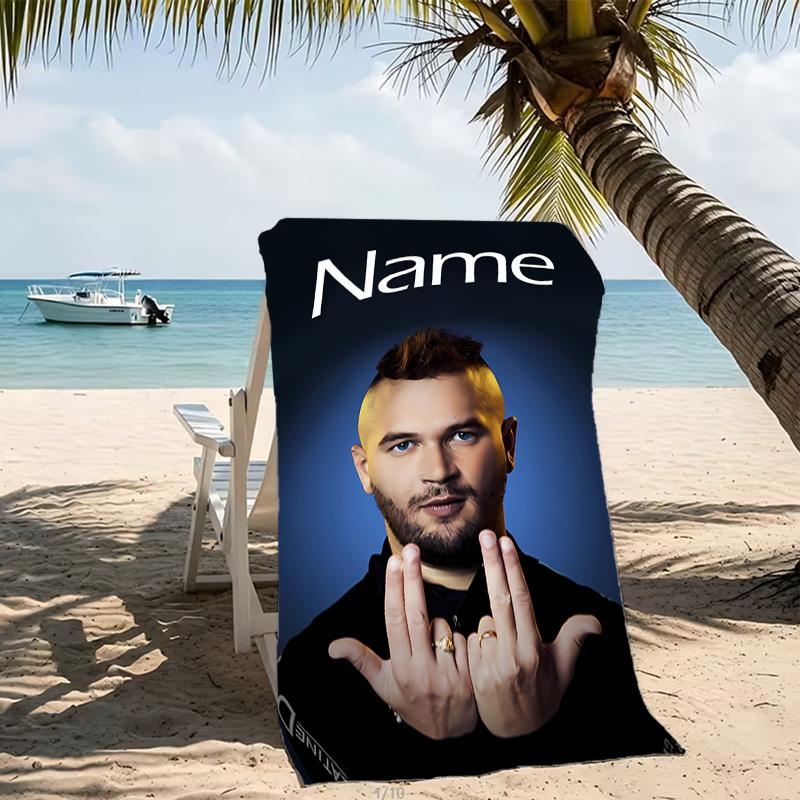 Customizable personalized beach towels Jul rapper themed designs.Suitable for the beach, yoga, sports;ideal as beach accessories