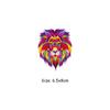 Color Lions Iron On Patch Man Woman Hoodies Heat Press Appliqued Clothes Stickers Diy Parches Ropa T-Shirt Diy Craft Supplies