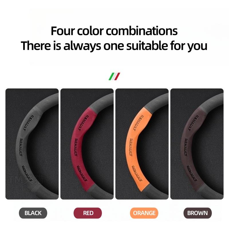 Внутренние наклейки Замшевая накладка на руль автомобиля Для Renault Scenic Clio Laguna 2 3 4 5 Kangoo Fluence Megane Trafic Talisman Tw