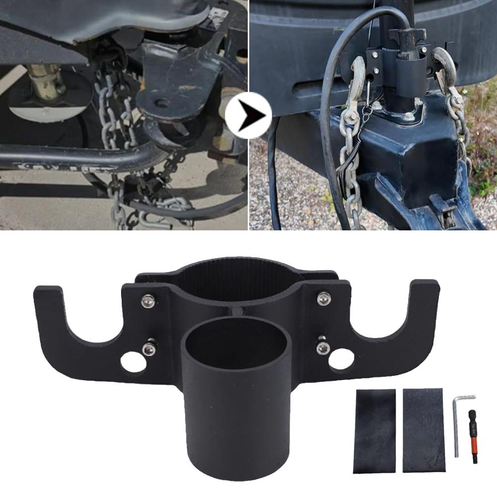 Corrosion Resistant Trailer Chain High Hardness Aluminum Alloy Chain Manager For 2 And 2 ¼ Inch Coupler Trailer Towing Organizer