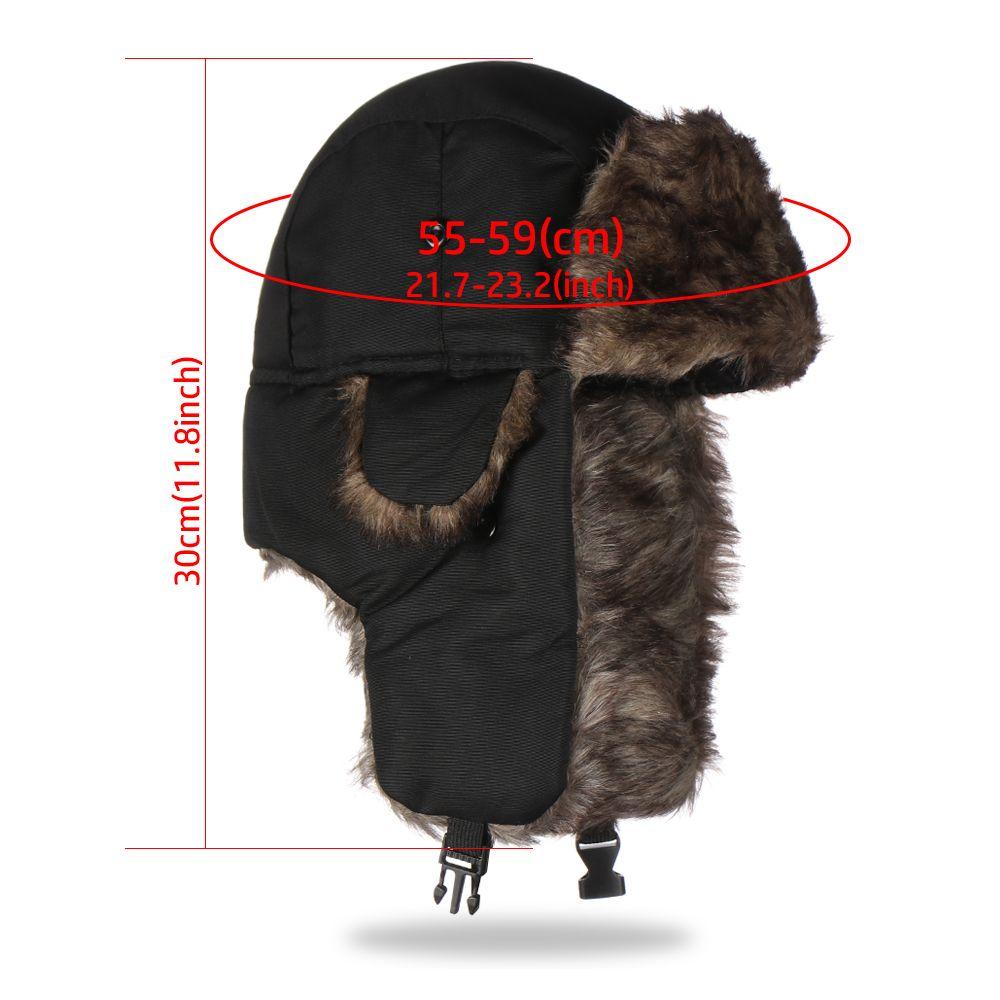 Warm Fur Trapper Ski Hat Winter Cap Winter Hats Russian Ushanka