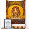 Seven Chakras Meditator Tapestry Wall Hanging Psychedelic Witchcraft Tapiz Hippie Aesthetics Room Home Decor