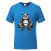 Panda Gym T-Shirts Workout Trainer Print Streetwear Men Women Fashion T Shirt Short Sleeve Clothes Funny Tees Tops Clothing