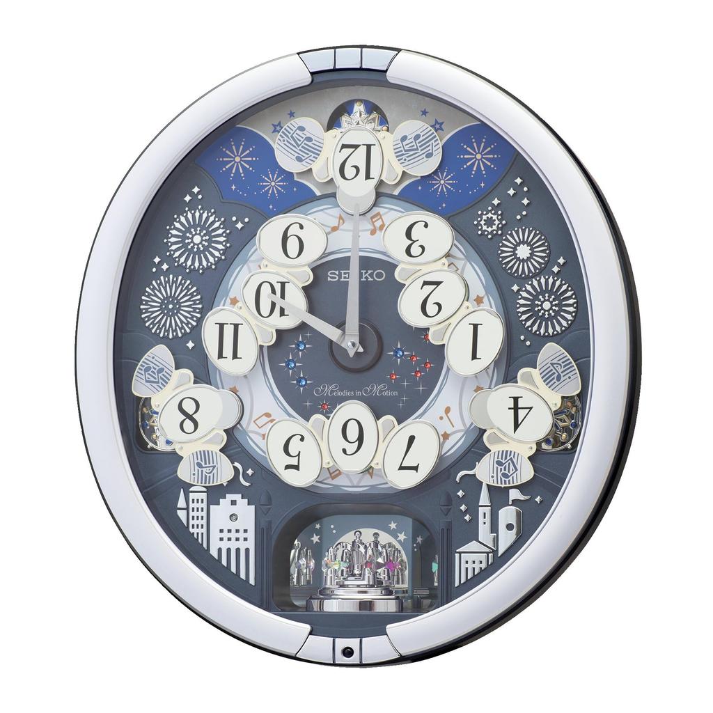 Часы настенные Seiko Clock кварцевые часы Karakuri Clock Analog Triple Selection Melody Silver 443 x 405 x 97 мм RE602S