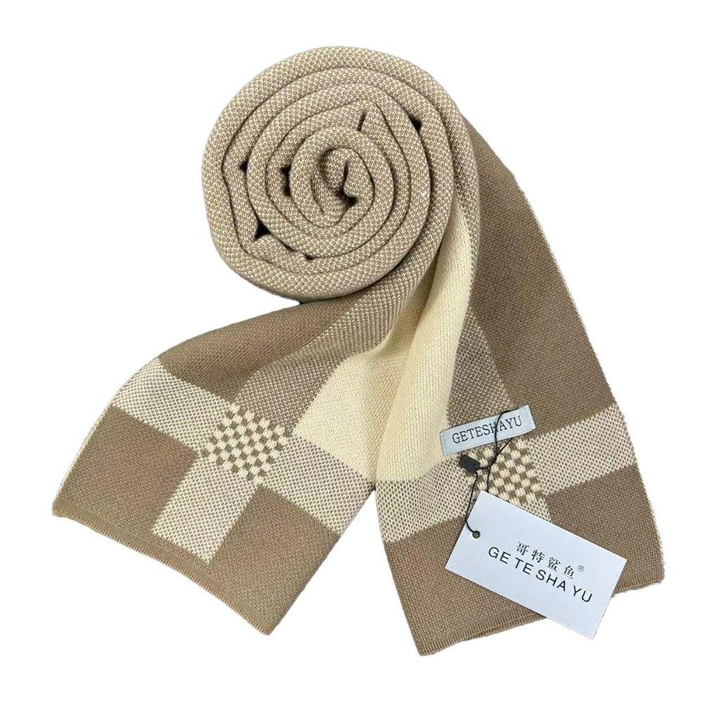 Thickened Men Knitted Scarf Lightweight Winter Cashmere Shawl Trendy Women/Men