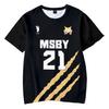 Haikyuu MSBY Black Jackal 3D Summer T-shirt MSBY Tees O-neck Fashion Short Sleeve Football Jersey Camiseta Masculina T-shirts
