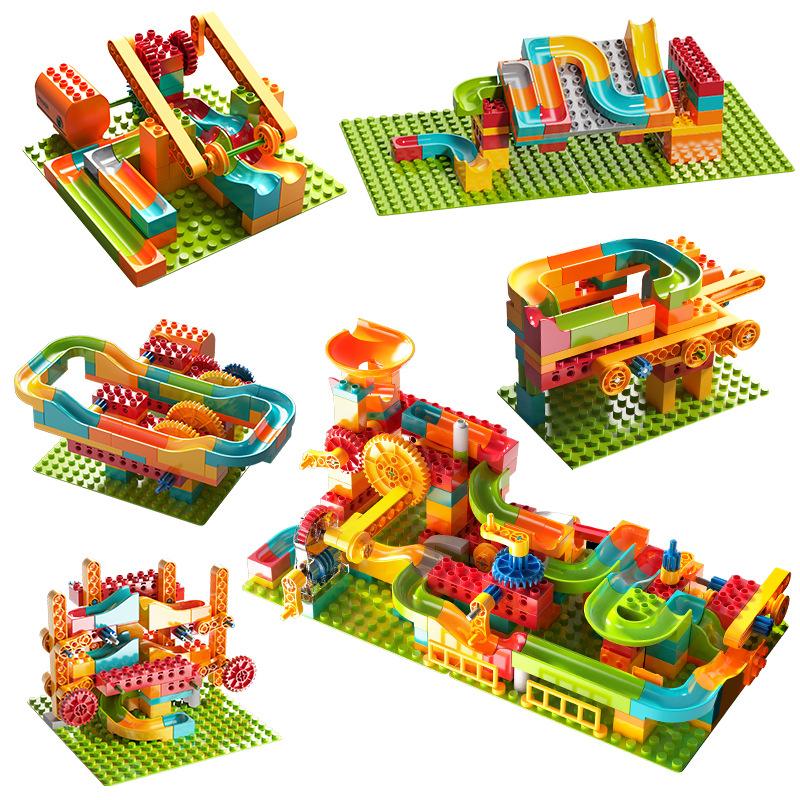 Slide Large Particle Building Blocks with Various Gears  Engineering Machinery Assembly Toys  Children's Early Education Aids
