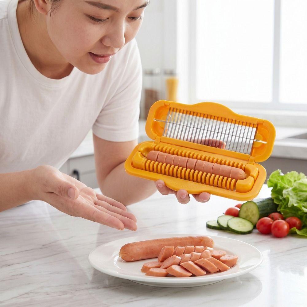 Efficient Banana Slicer Stainless Steel Sausage Cutter Practical Ham Slicer Barbecue