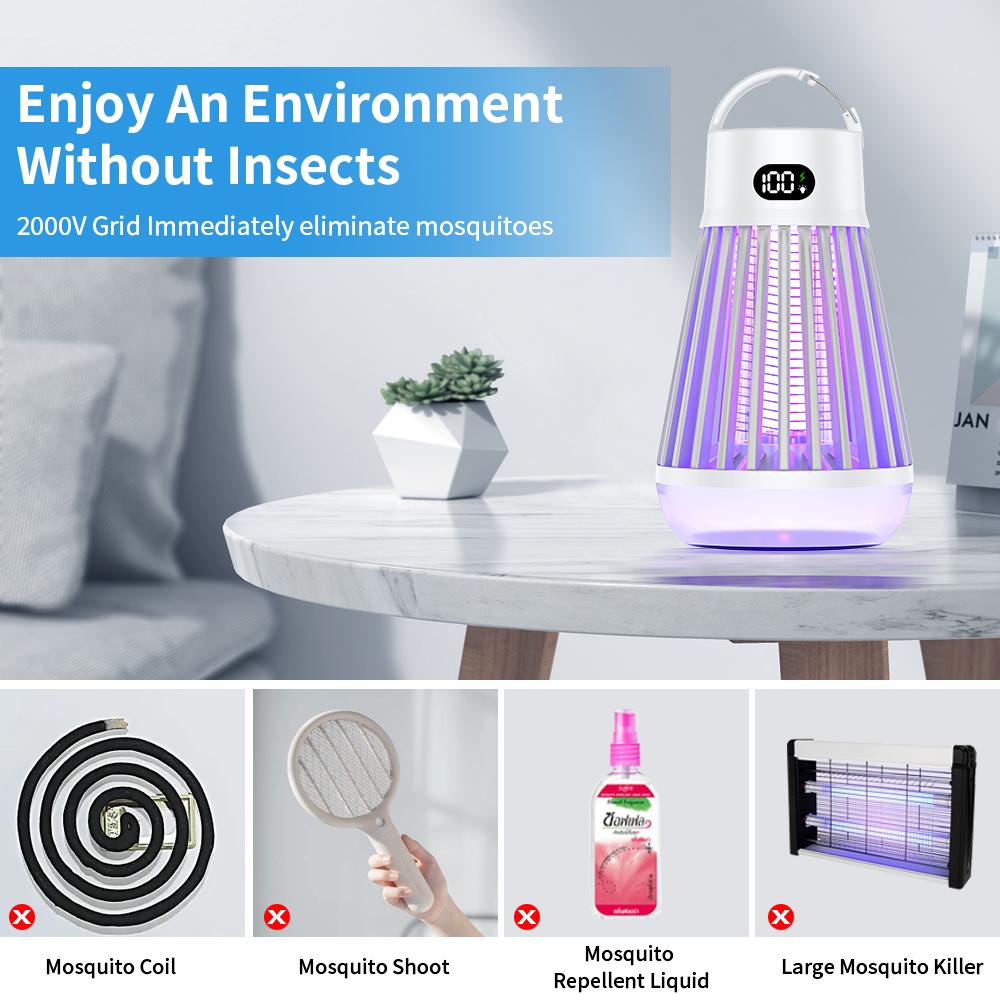 Electric Mosquito Lamp USB Charging Two-In-One Portable Mosquitoes Household portable outdoor electric shock mosquito killer