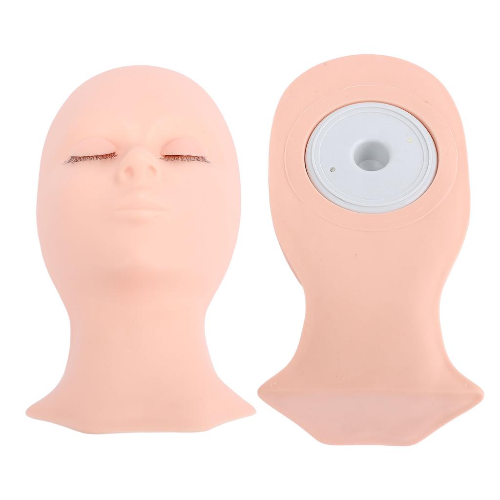 Головка манекена для ресниц, сменная силиконовая голова для ресниц, модель для практики, однослойное веко