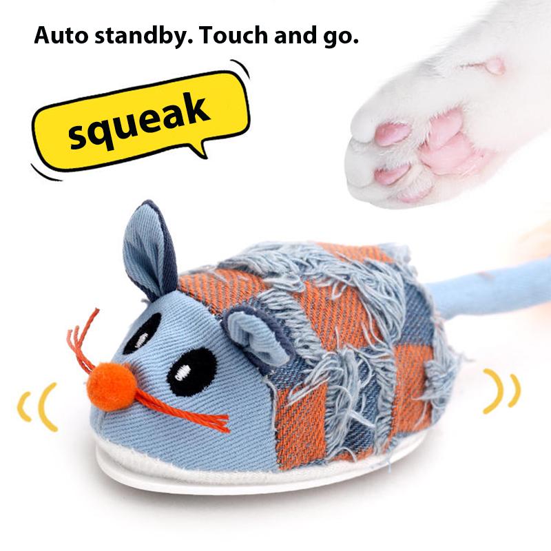 Интерактивная игрушка для кошек Автоматические электрические игрушки для кошек Движущаяся мышь Мыши Котенок Самостоятельная игра Собаки Играют Тренировка Зоотовары