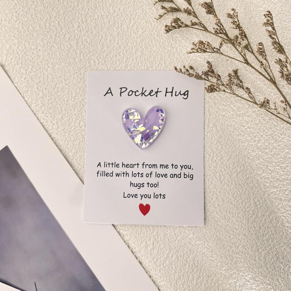 Pocket Hug Heart-Shaped Keepsake  Love Gifts For Girlfriends, Wife, Granddaughter, Daughter's Birthday Gift, For Sisters, Best Friend, Inspirationa