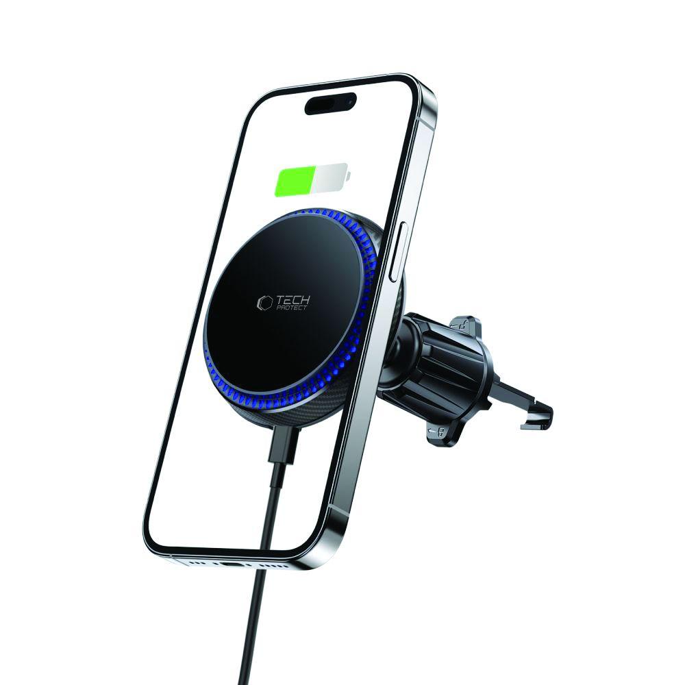Tech-Protect Mm15W-V4 Magnetic Magsafe Vent Car Mount Wireless Charger 15W Black