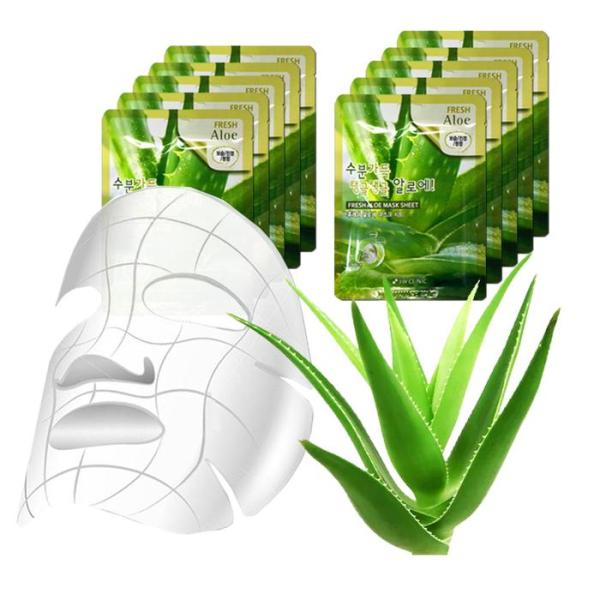 3W Clinic Алоэ Маска-патч с высокой адгезией Холод-Тепло 10 шт. ALOE Загар (10834430)