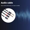 Audio Cable Shielded Gold-Plated HiFi Sound Dual RCA Male To Dual 6.35mm Male Stereo AUX Cord for Speaker Mixer Amplifier 1.5m
