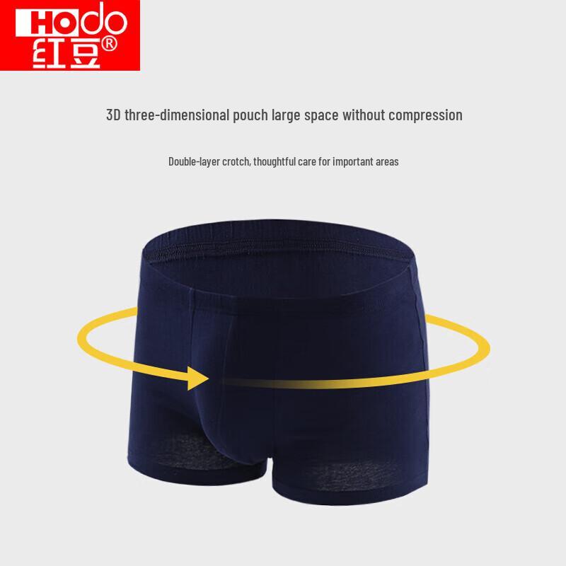 Hodo Мужские боксеры-слипы средней посадки, 4 штуки, дышащие, из гребенного хлопка