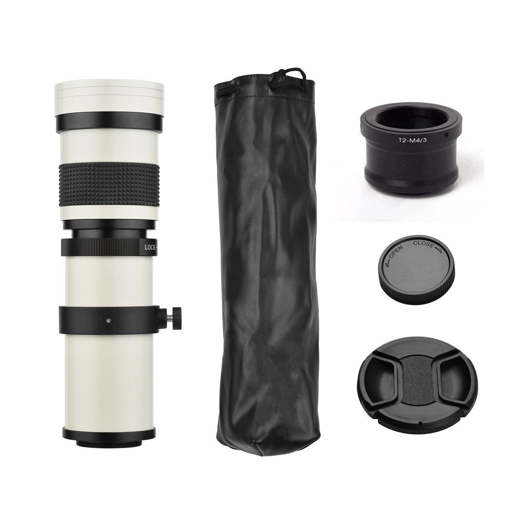 Camera MF Super Telephoto Zoom Lens FCelsius8.3-16 420-800mm T2 Mount with M4Celsius3 Mount Adapter   1Celsius4 Thread Replacement for G9 GH5 II GX