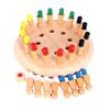 Wooden Memory Match Stick Chess Color Game Board Puzzles Montessori Educational Toy Cognitive Ability Learning Toys For Children