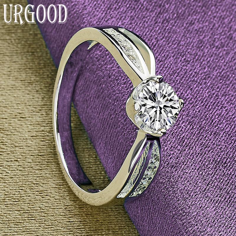 Кольцо из стерлингового серебра 925 пробы с цирконом AAA, подарочные ювелирные изделия