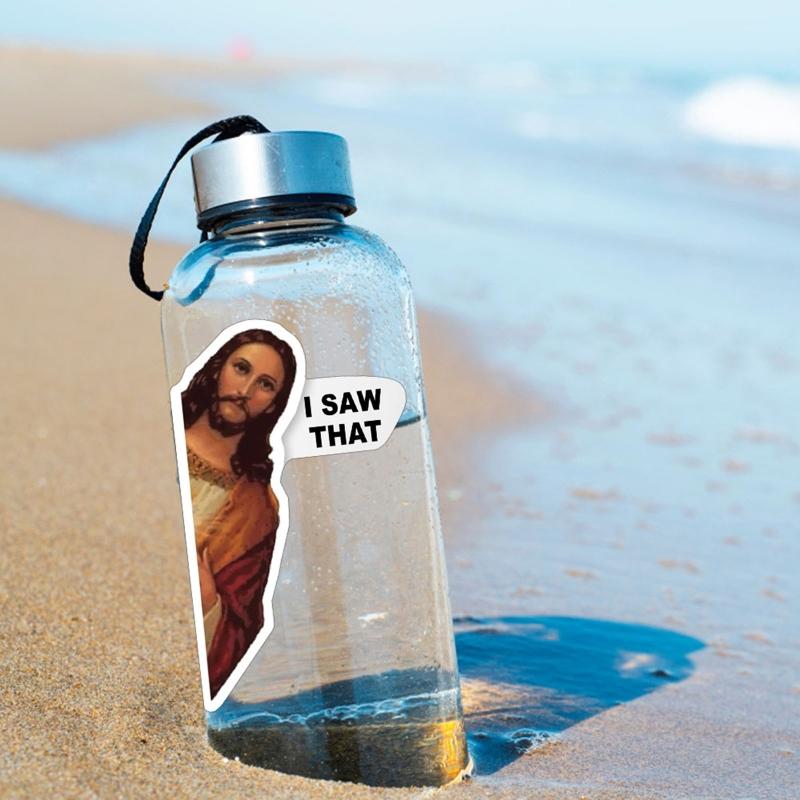 Christian Sticker Spoof Emblem Styling Motorcycle Bumper Label Laptop Jesus: I Saw That! DIY Skateboard Emblem IgPopular