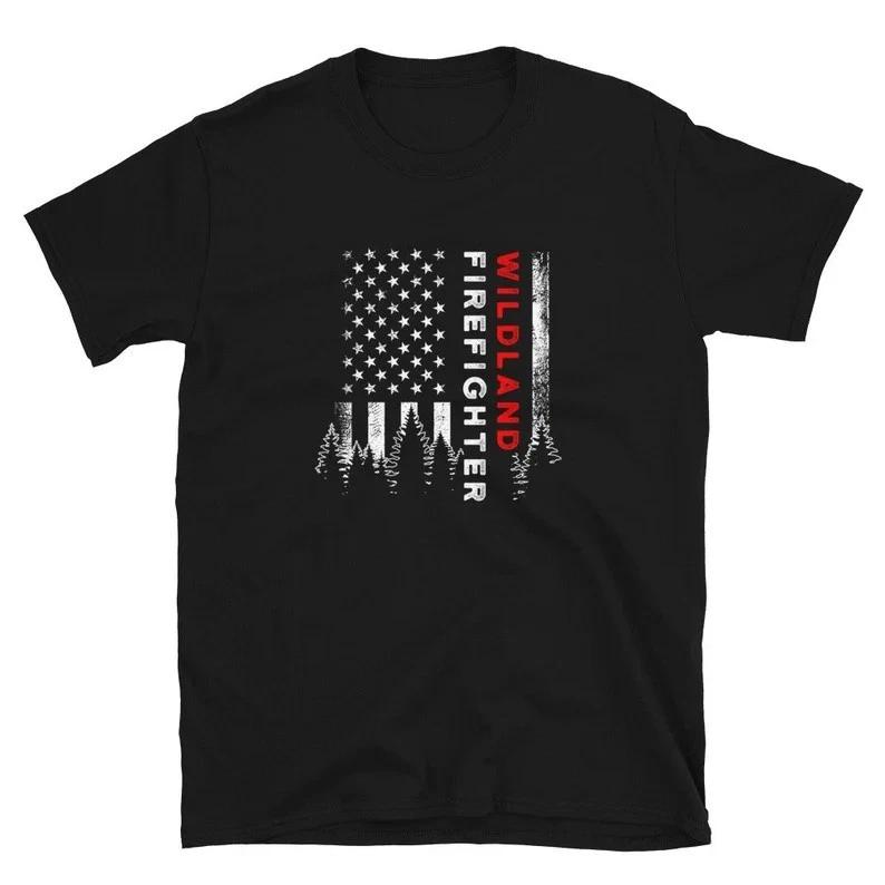 US Flag Wildland Firefighter Shirt