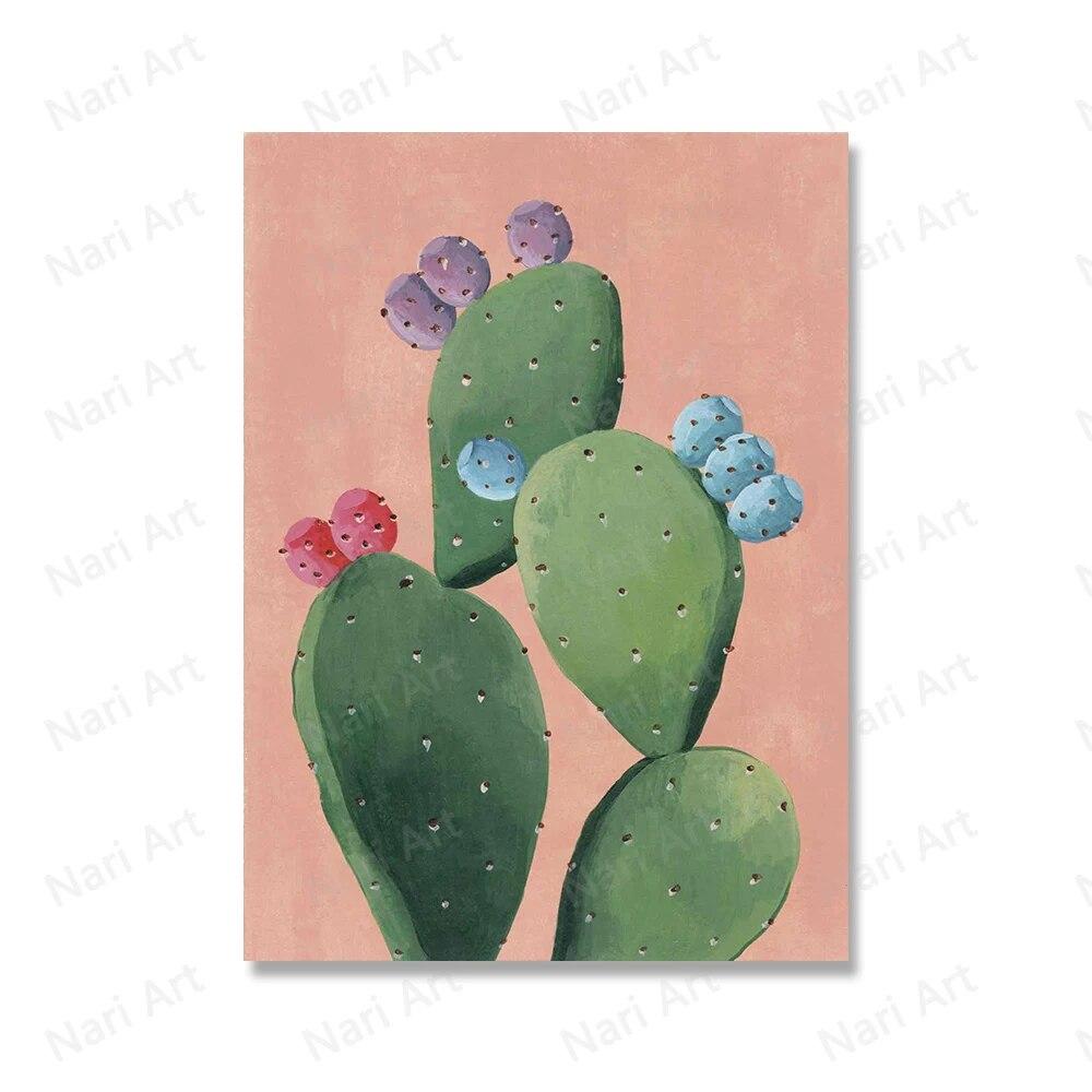 Ботанический кактус Монстера, настенная живопись на холсте, абстрактные растения, скандинавский постер и принт, женщина, кошка, фотографии, современный домашний декор, без рамки